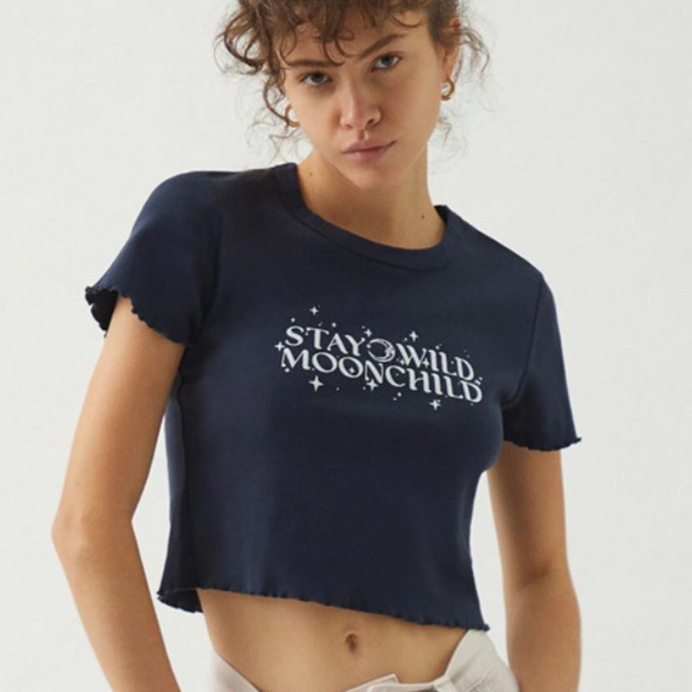 PacSun PS/LA Navy Blue Baby Tee NWOT